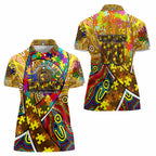 Autism Awareness Australia Hawthorn Hawks Women Polo Shirt Aboriginal Indigenous Art