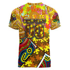 Autism Awareness Australia Hawthorn Hawks Women V-Neck T-Shirt Aboriginal Indigenous Art