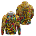 Autism Awareness Australia Hawthorn Hawks Zip Hoodie Aboriginal Indigenous Art