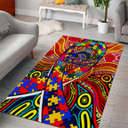 Autism Awareness Australia Adelaide Crows Area Rug Aboriginal Indigenous Art