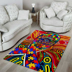Autism Awareness Australia Adelaide Crows Area Rug Aboriginal Indigenous Art