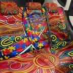 Autism Awareness Australia Adelaide Crows Back Car Seat Cover Aboriginal Indigenous Art