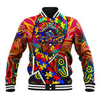 Autism Awareness Australia Adelaide Crows Baseball Jacket Aboriginal Indigenous Art