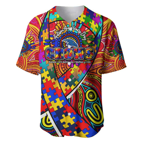Autism Awareness Australia Adelaide Crows Baseball Jersey Aboriginal Indigenous Art