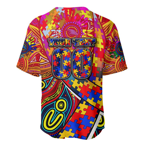 Autism Awareness Australia Adelaide Crows Baseball Jersey Aboriginal Indigenous Art