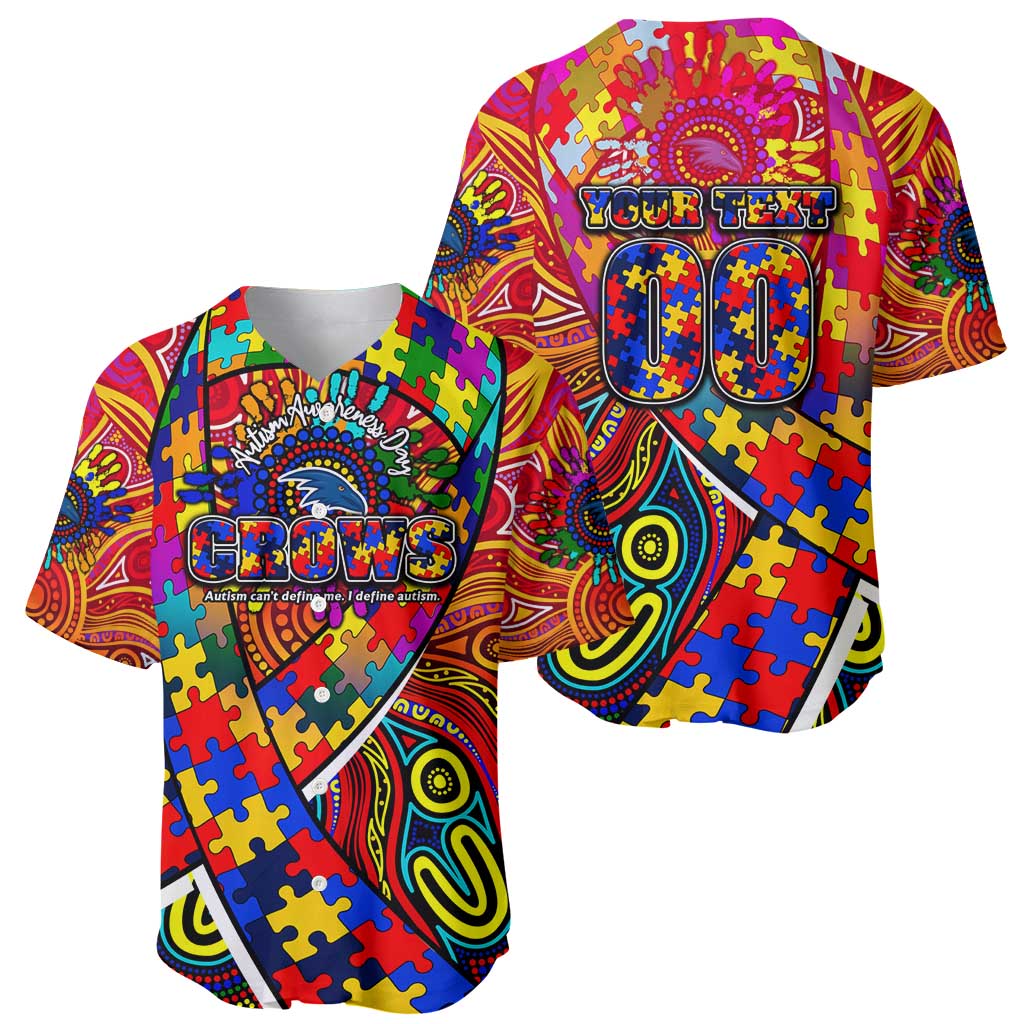 Autism Awareness Australia Adelaide Crows Baseball Jersey Aboriginal Indigenous Art