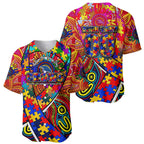 Autism Awareness Australia Adelaide Crows Baseball Jersey Aboriginal Indigenous Art