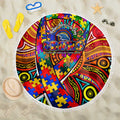 Autism Awareness Australia Adelaide Crows Beach Blanket Aboriginal Indigenous Art