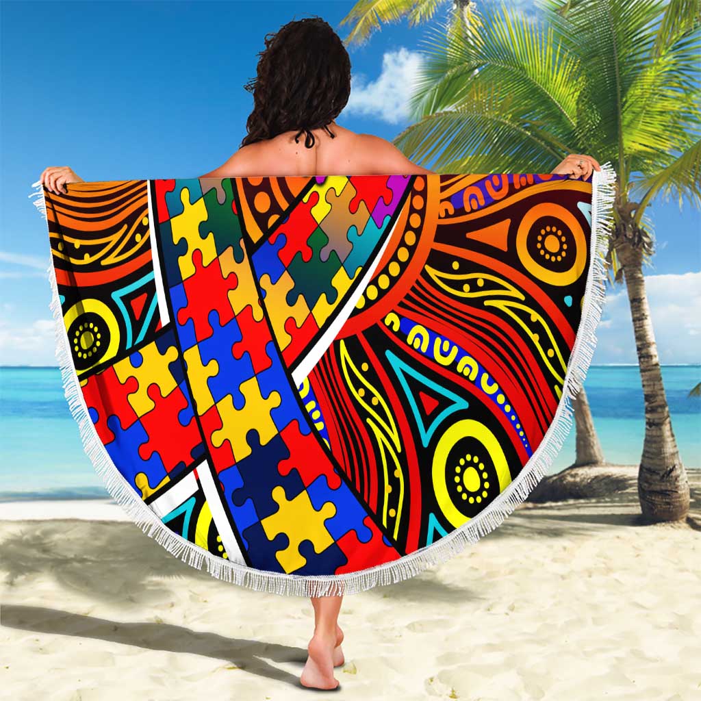 Autism Awareness Australia Adelaide Crows Beach Blanket Aboriginal Indigenous Art