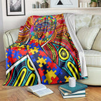 Autism Awareness Australia Adelaide Crows Blanket Aboriginal Indigenous Art