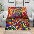 Autism Awareness Australia Adelaide Crows Blanket Aboriginal Indigenous Art