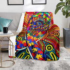 Autism Awareness Australia Adelaide Crows Blanket Aboriginal Indigenous Art