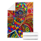 Autism Awareness Australia Adelaide Crows Blanket Aboriginal Indigenous Art