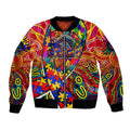 Autism Awareness Australia Adelaide Crows Bomber Jacket Aboriginal Indigenous Art