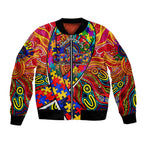 Autism Awareness Australia Adelaide Crows Bomber Jacket Aboriginal Indigenous Art