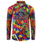 Autism Awareness Australia Adelaide Crows Button Sweatshirt Aboriginal Indigenous Art