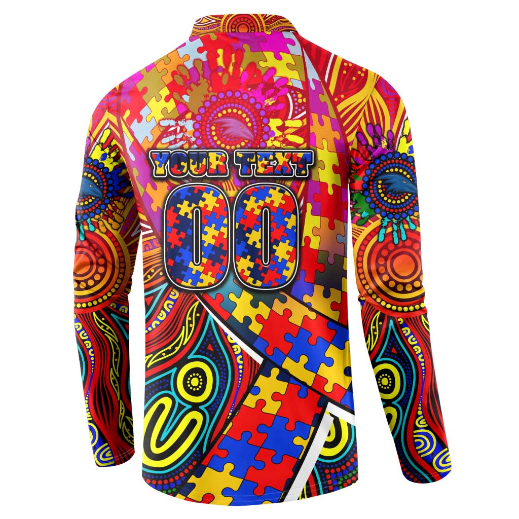 Autism Awareness Australia Adelaide Crows Button Sweatshirt Aboriginal Indigenous Art