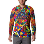 Autism Awareness Australia Adelaide Crows Button Sweatshirt Aboriginal Indigenous Art