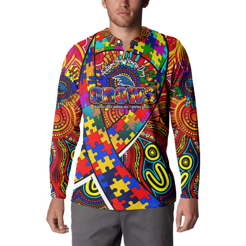 Autism Awareness Australia Adelaide Crows Button Sweatshirt Aboriginal Indigenous Art