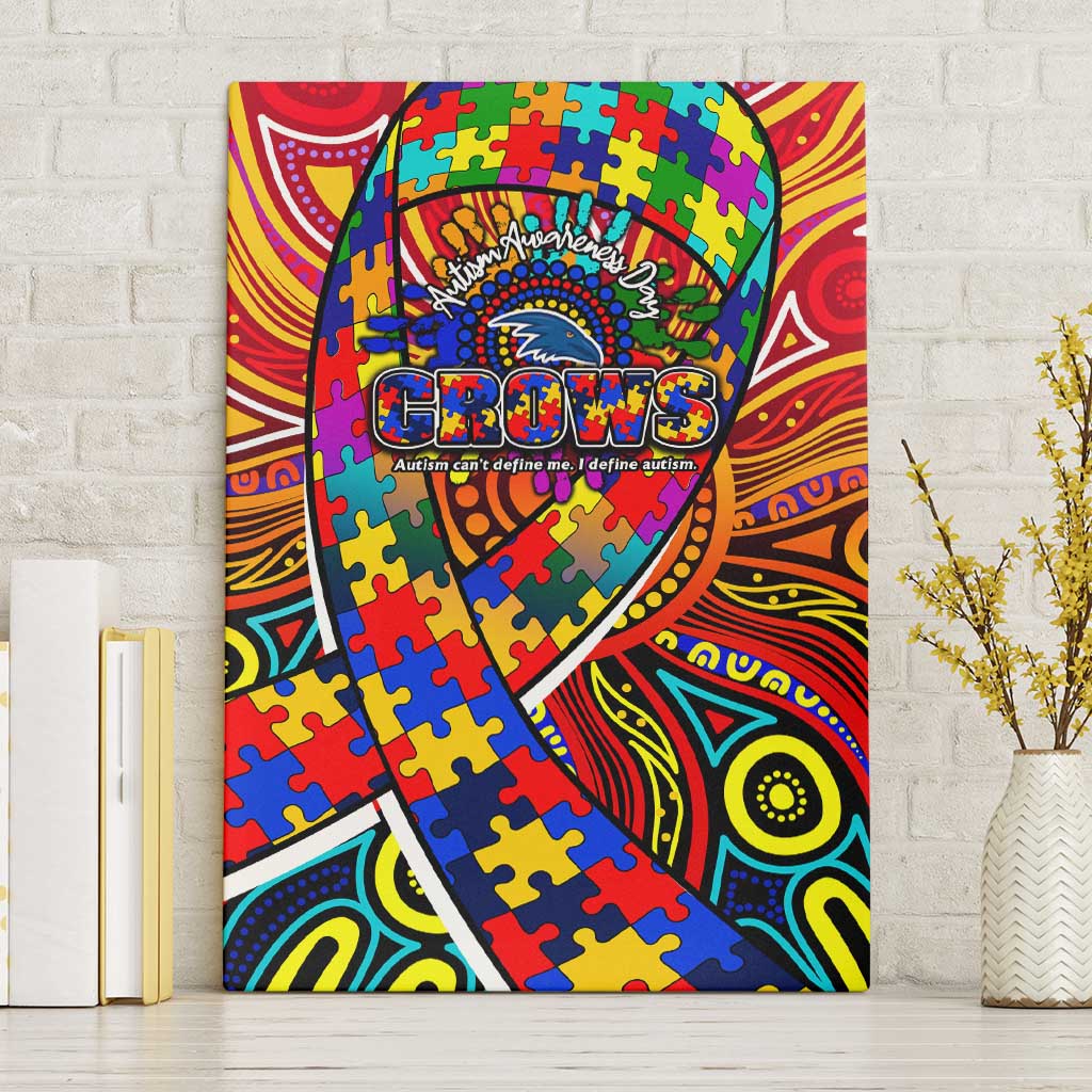 Autism Awareness Australia Adelaide Crows Canvas Wall Art Aboriginal Indigenous Art