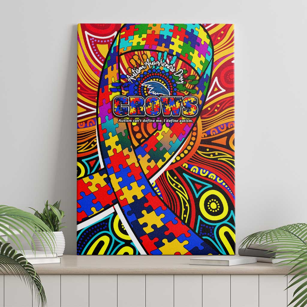 Autism Awareness Australia Adelaide Crows Canvas Wall Art Aboriginal Indigenous Art