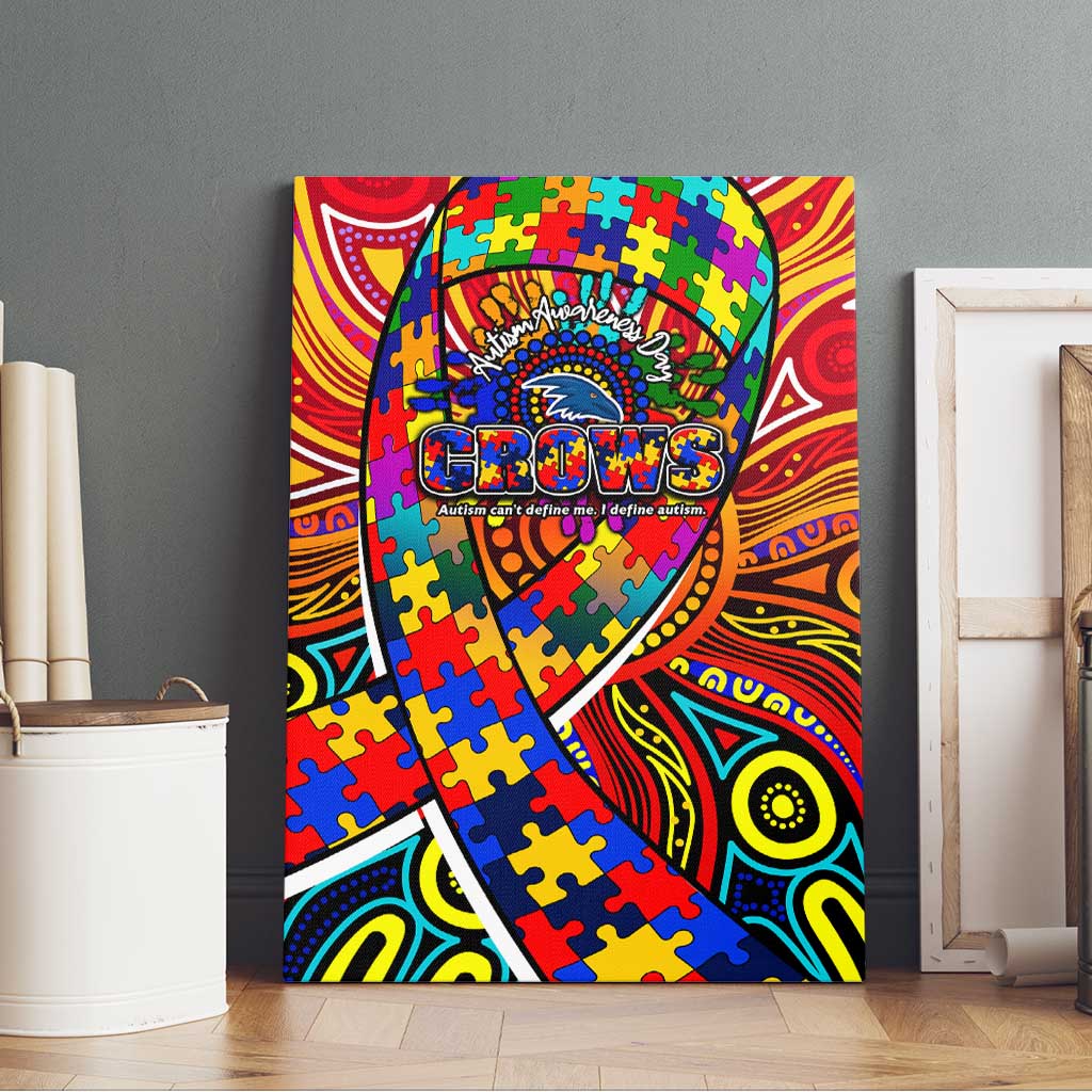 Autism Awareness Australia Adelaide Crows Canvas Wall Art Aboriginal Indigenous Art