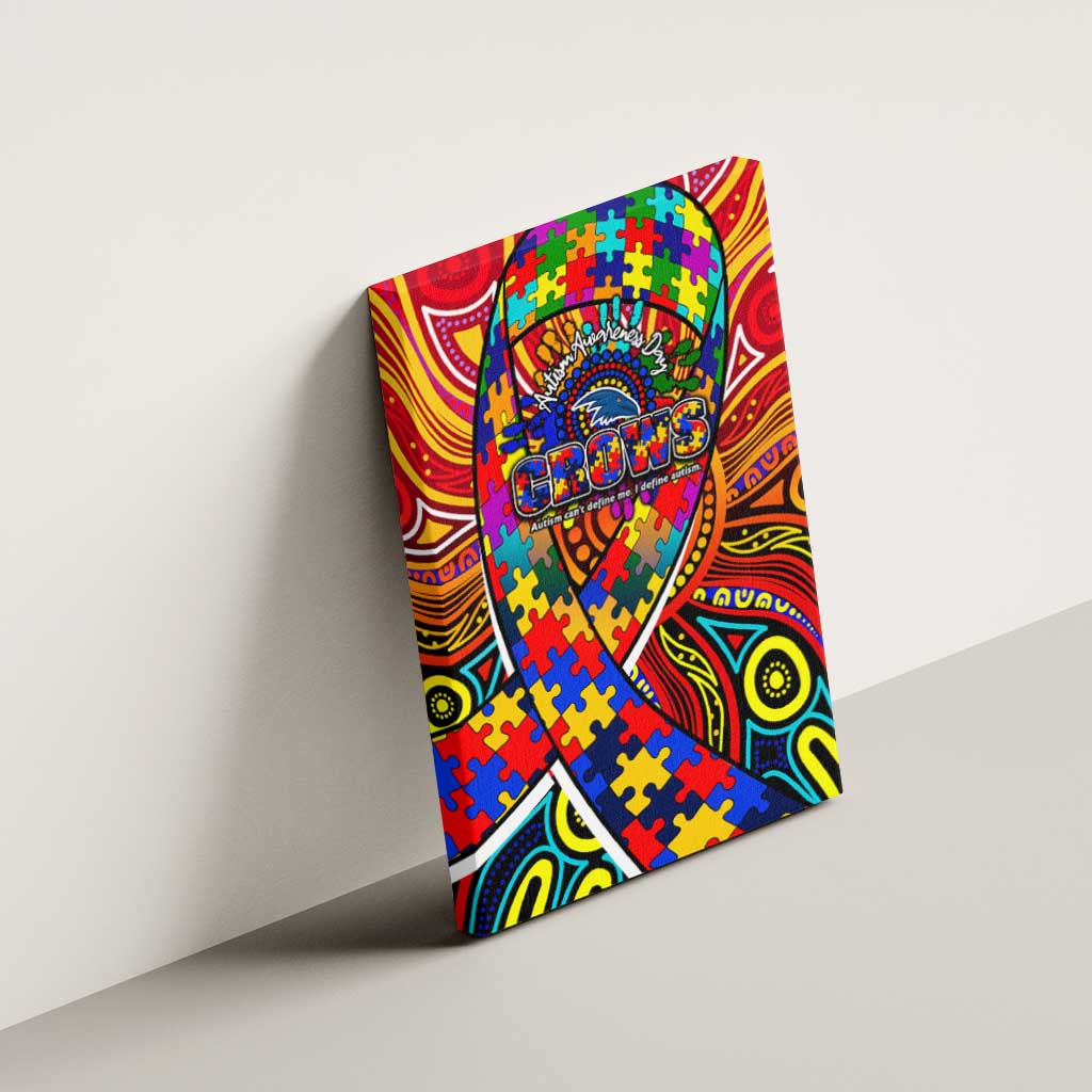 Autism Awareness Australia Adelaide Crows Canvas Wall Art Aboriginal Indigenous Art