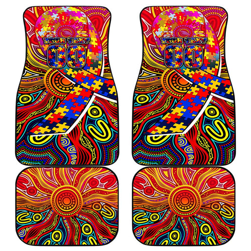 Autism Awareness Australia Adelaide Crows Car Mats Aboriginal Indigenous Art