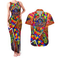 Autism Awareness Australia Adelaide Crows Couples Matching Tank Maxi Dress and Hawaiian Shirt Aboriginal Indigenous Art