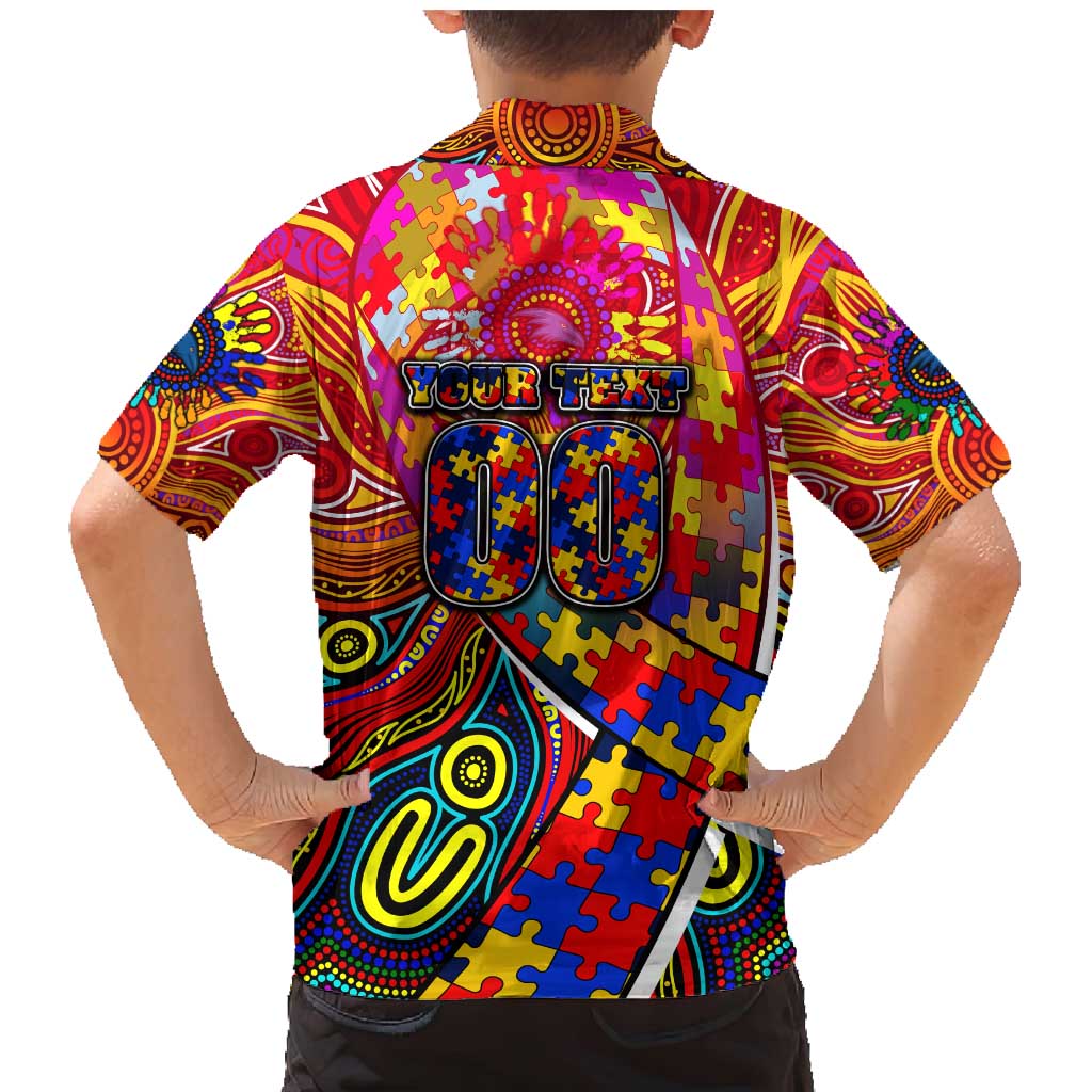 Autism Awareness Australia Adelaide Crows Family Matching Mermaid Dress and Hawaiian Shirt Aboriginal Indigenous Art