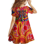 Autism Awareness Australia Adelaide Crows Family Matching Summer Maxi Dress and Hawaiian Shirt Aboriginal Indigenous Art