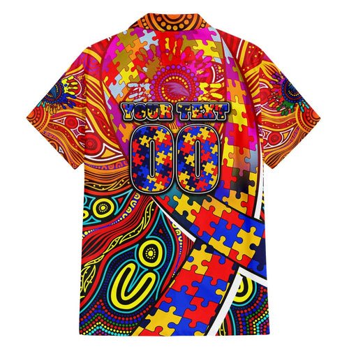 Autism Awareness Australia Adelaide Crows Family Matching Tank Maxi Dress and Hawaiian Shirt Aboriginal Indigenous Art