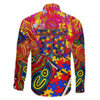 Autism Awareness Australia Adelaide Crows Family Matching Tank Maxi Dress and Hawaiian Shirt Aboriginal Indigenous Art