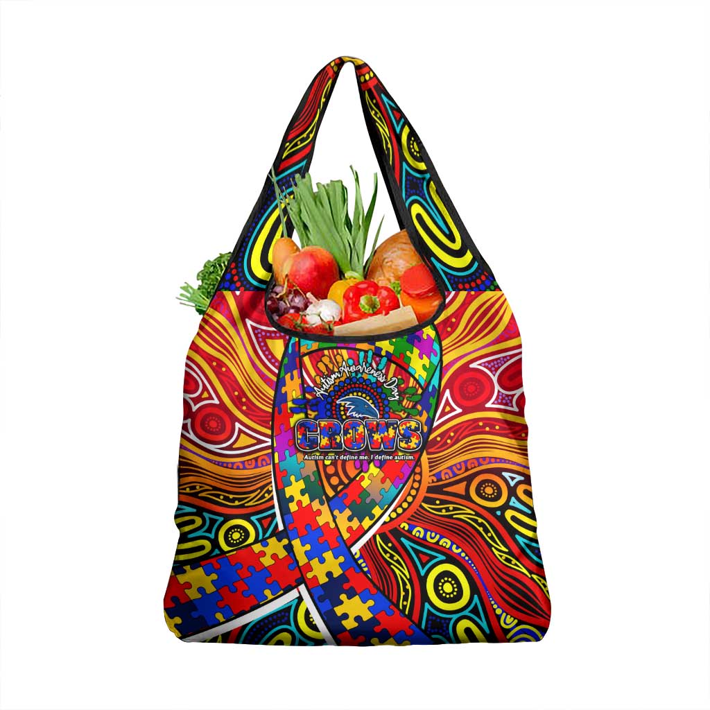 Autism Awareness Australia Adelaide Crows Grocery Bag Aboriginal Indigenous Art