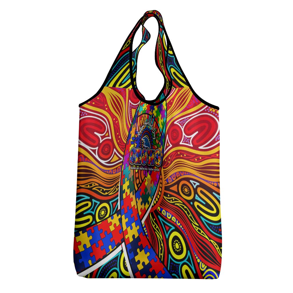 Autism Awareness Australia Adelaide Crows Grocery Bag Aboriginal Indigenous Art