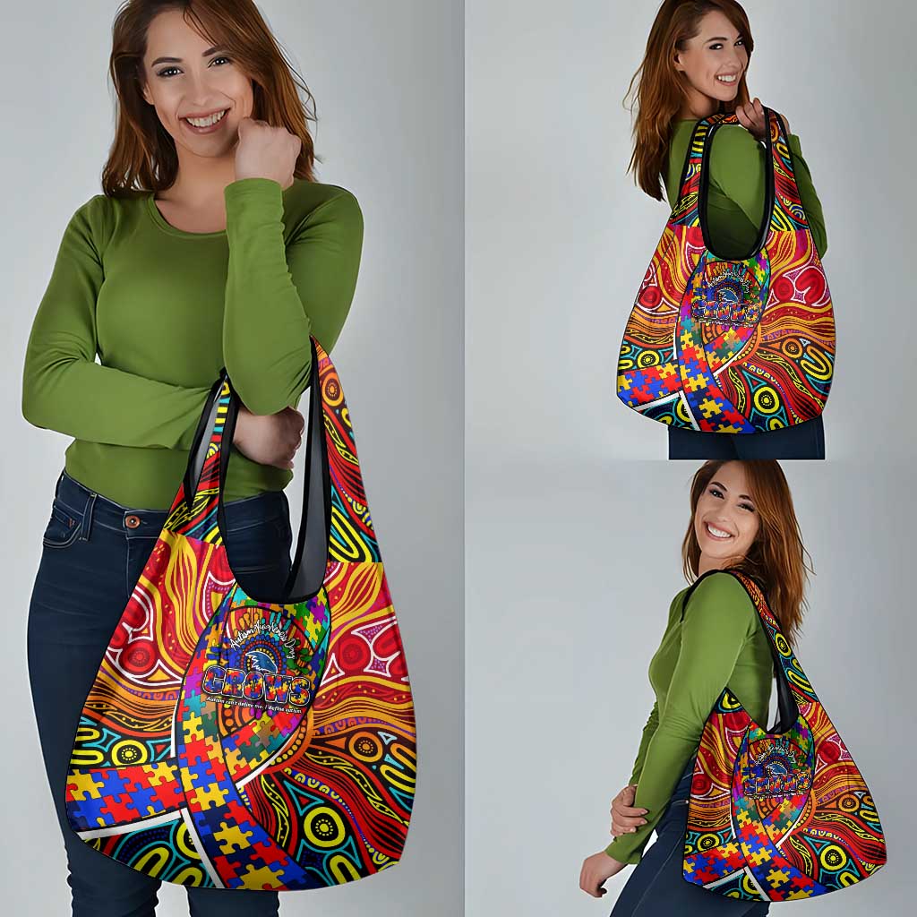 Autism Awareness Australia Adelaide Crows Grocery Bag Aboriginal Indigenous Art
