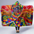 Autism Awareness Australia Adelaide Crows Hooded Blanket Aboriginal Indigenous Art