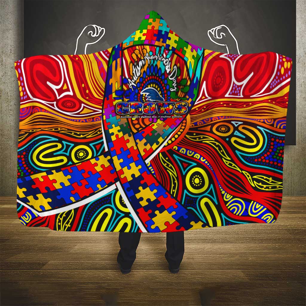 Autism Awareness Australia Adelaide Crows Hooded Blanket Aboriginal Indigenous Art