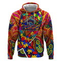 Autism Awareness Australia Adelaide Crows Hoodie Aboriginal Indigenous Art