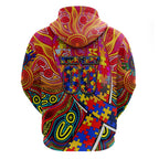 Autism Awareness Australia Adelaide Crows Hoodie Aboriginal Indigenous Art