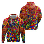 Autism Awareness Australia Adelaide Crows Hoodie Aboriginal Indigenous Art