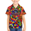 Autism Awareness Australia Adelaide Crows Kid Hawaiian Shirt Aboriginal Indigenous Art