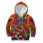 Autism Awareness Australia Adelaide Crows Kid Hoodie Aboriginal Indigenous Art