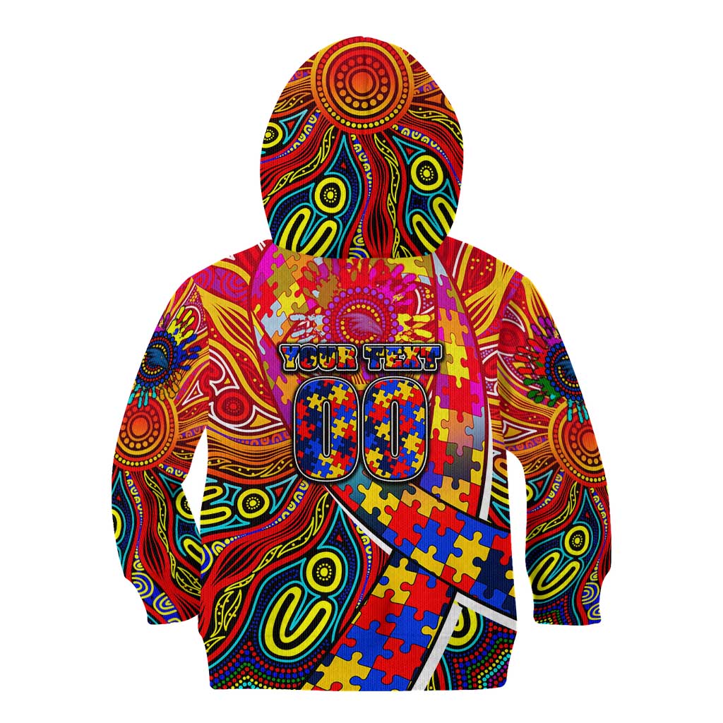 Autism Awareness Australia Adelaide Crows Kid Hoodie Aboriginal Indigenous Art