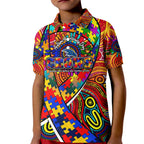 Autism Awareness Australia Adelaide Crows Kid Polo Shirt Aboriginal Indigenous Art