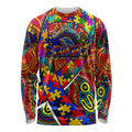 Autism Awareness Australia Adelaide Crows Long Sleeve Shirt Aboriginal Indigenous Art