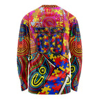 Autism Awareness Australia Adelaide Crows Long Sleeve Shirt Aboriginal Indigenous Art