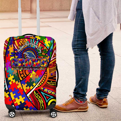 Autism Awareness Australia Adelaide Crows Luggage Cover Aboriginal Indigenous Art