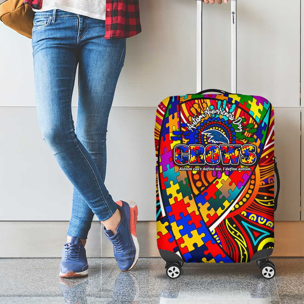 Autism Awareness Australia Adelaide Crows Luggage Cover Aboriginal Indigenous Art
