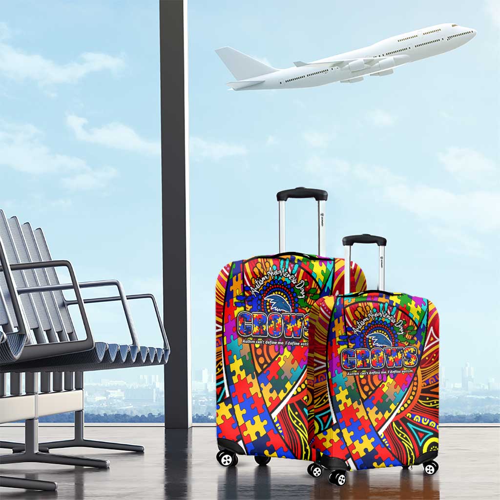 Autism Awareness Australia Adelaide Crows Luggage Cover Aboriginal Indigenous Art